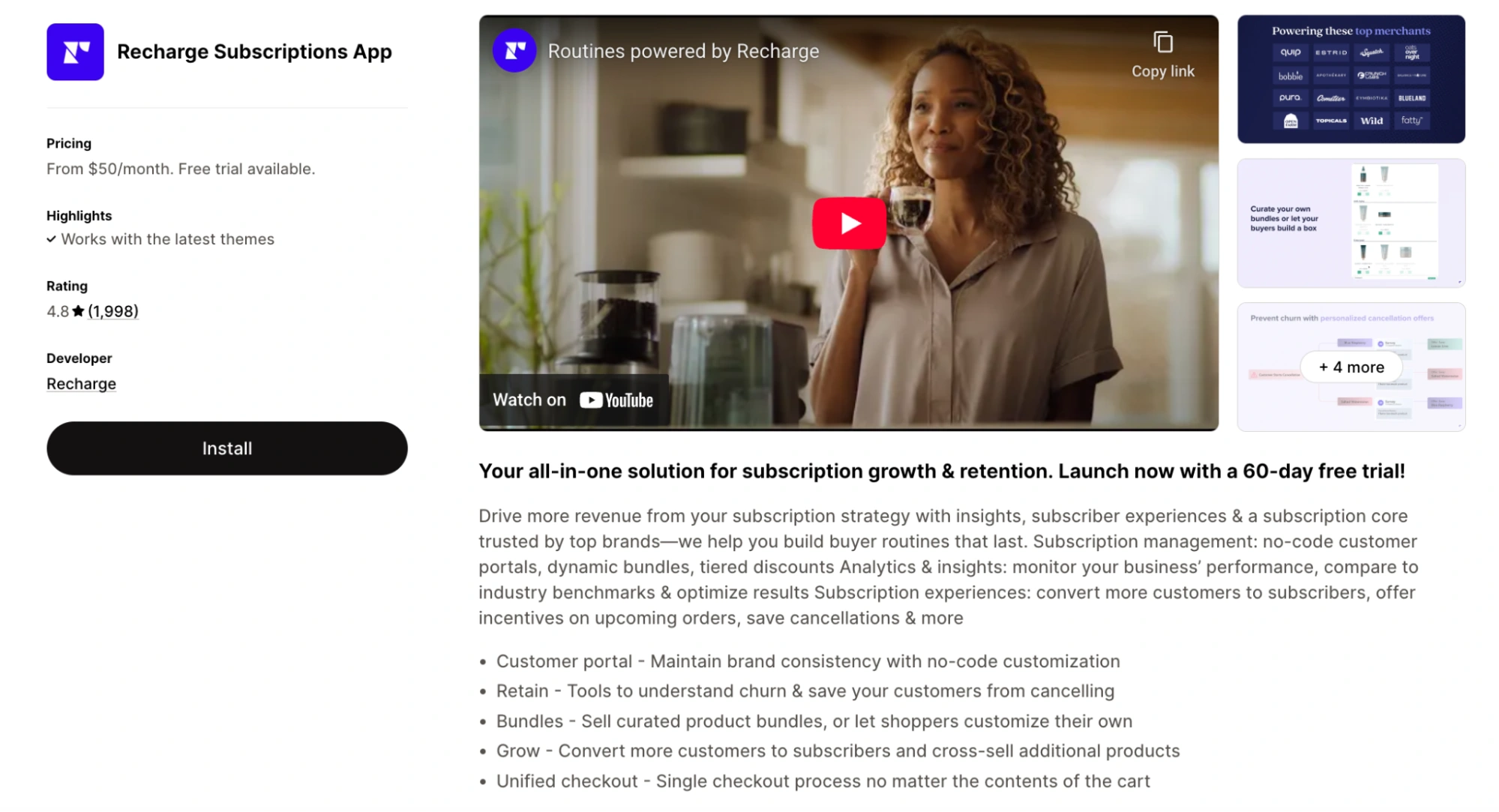 Recharge subscriptions: Enterprise-grade subscription infrastructure
